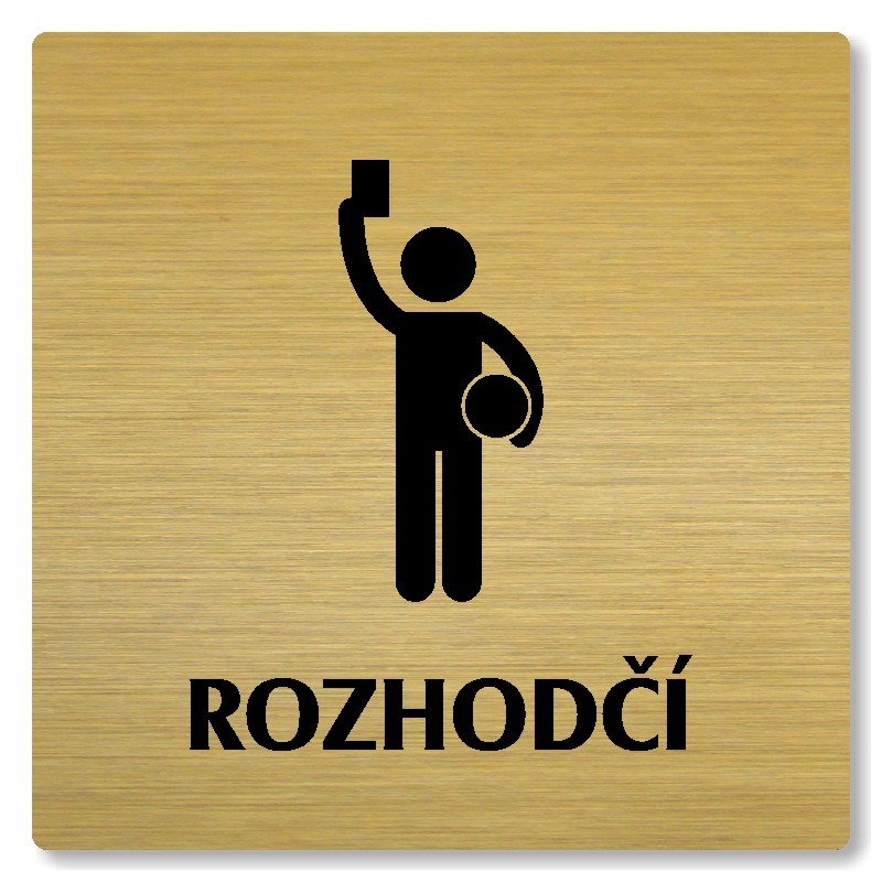 Rozhodčí, 118x118mm, zlatá, Nevada